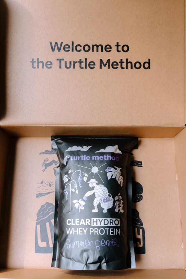 Container of Clear Whey Hydro by Turtle Method