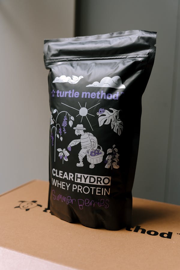 Container of Clear Whey Hydro by Turtle Method