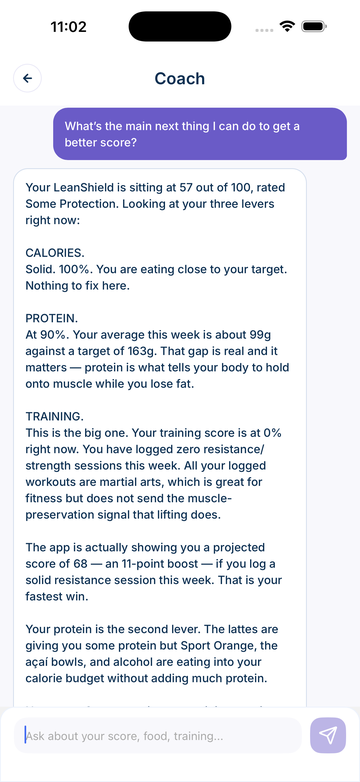 Turtle Smart Coach answering from your data